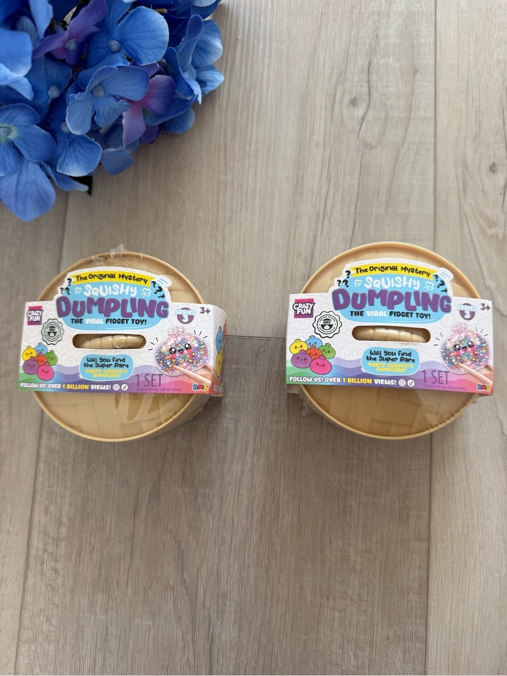 BUNDLE (2) Crazy Fun RMS Mystery Squishy Dumpling - Party Confetti Series